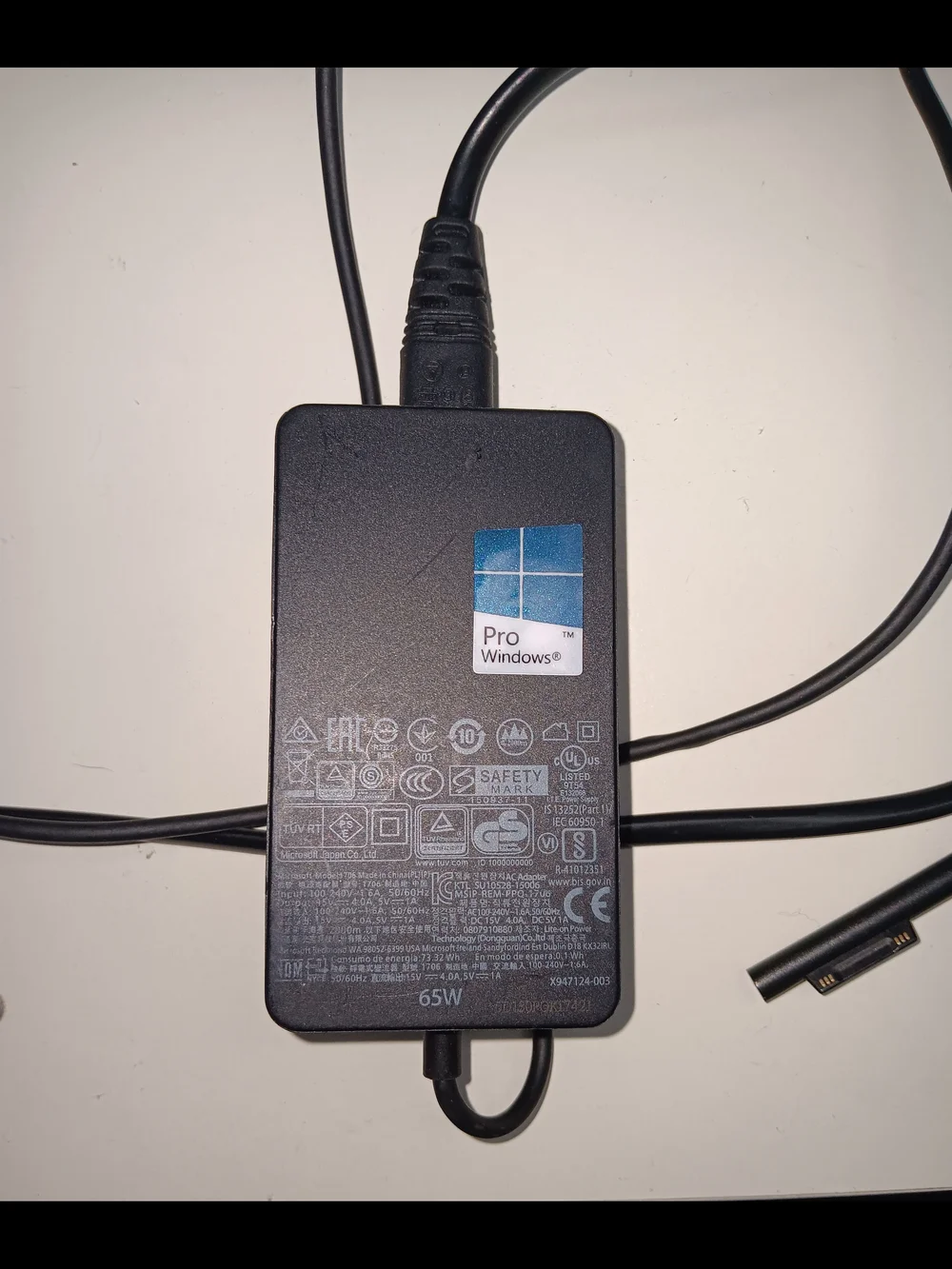 Microsoft Black Surface Charger Power Adapter